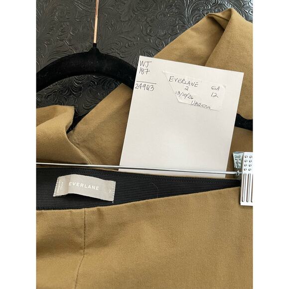 Everlane Women's Pants Size 2 Brown Tan Crop Straight - Picture 3 of 5